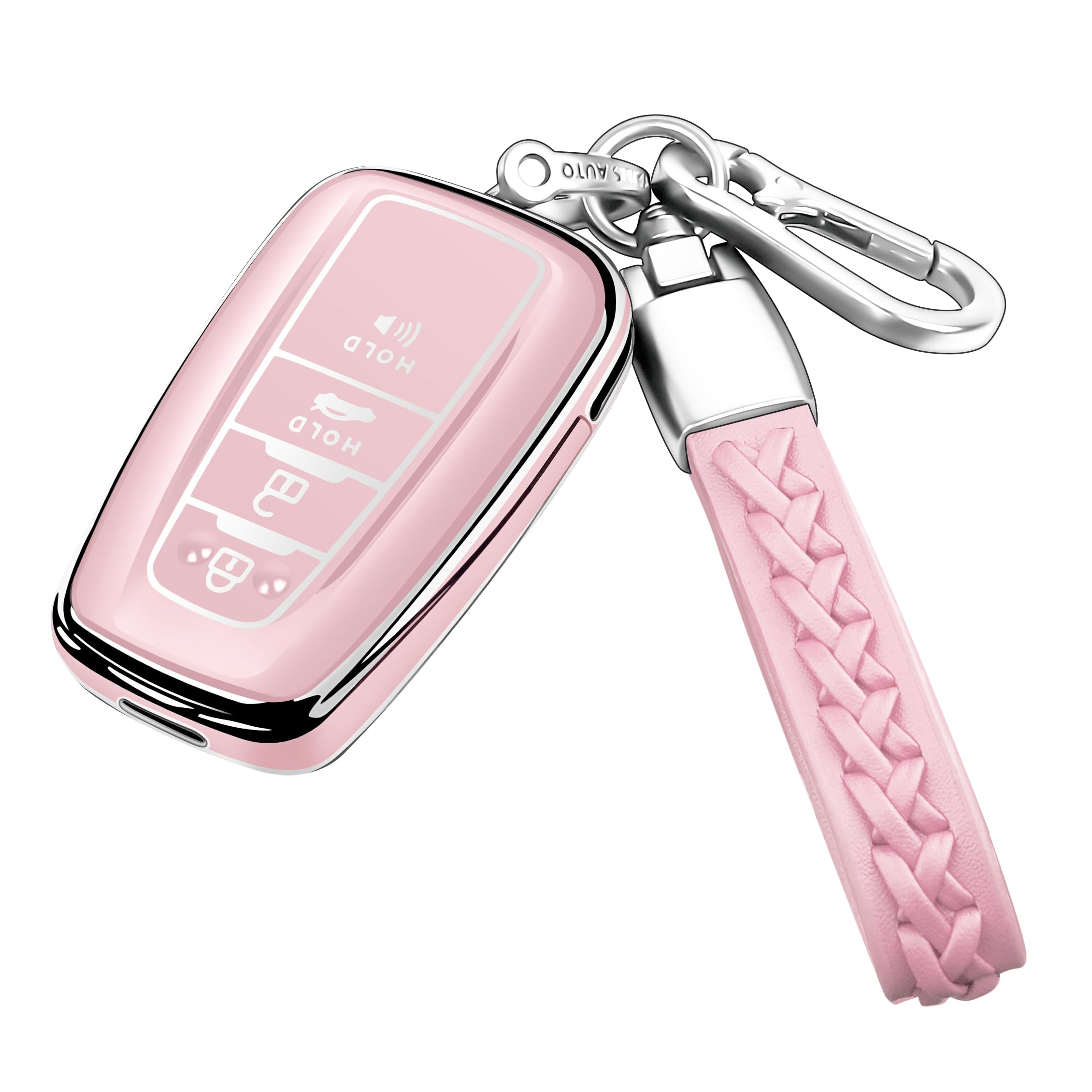 Autophone Toyota key fob cover in chalk pink case protects your remote