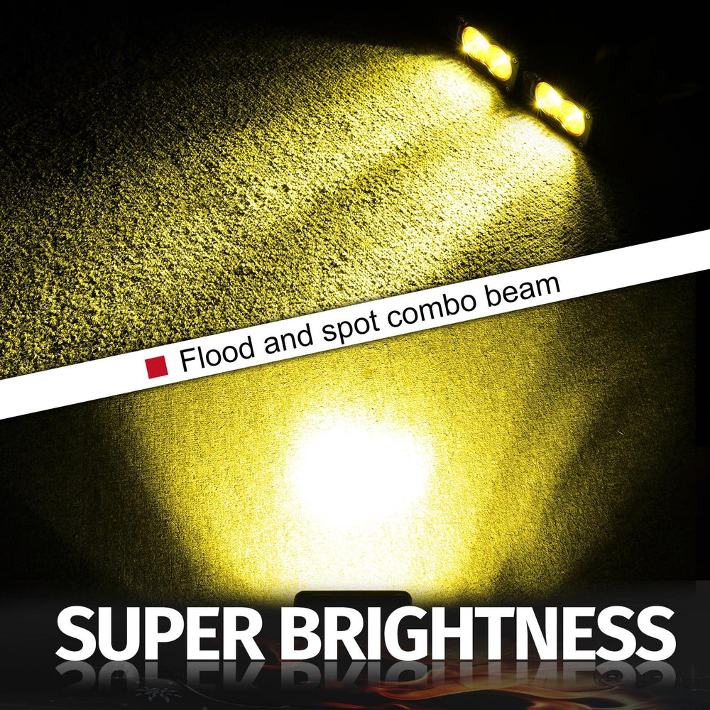 Auto Power Plus amber LED pods with thermal management for extended life.