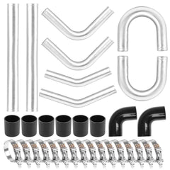 Autoptzxd 2.5-inch straight intercooler pipe, 23.62 inches, promotes consistent airflow under boost