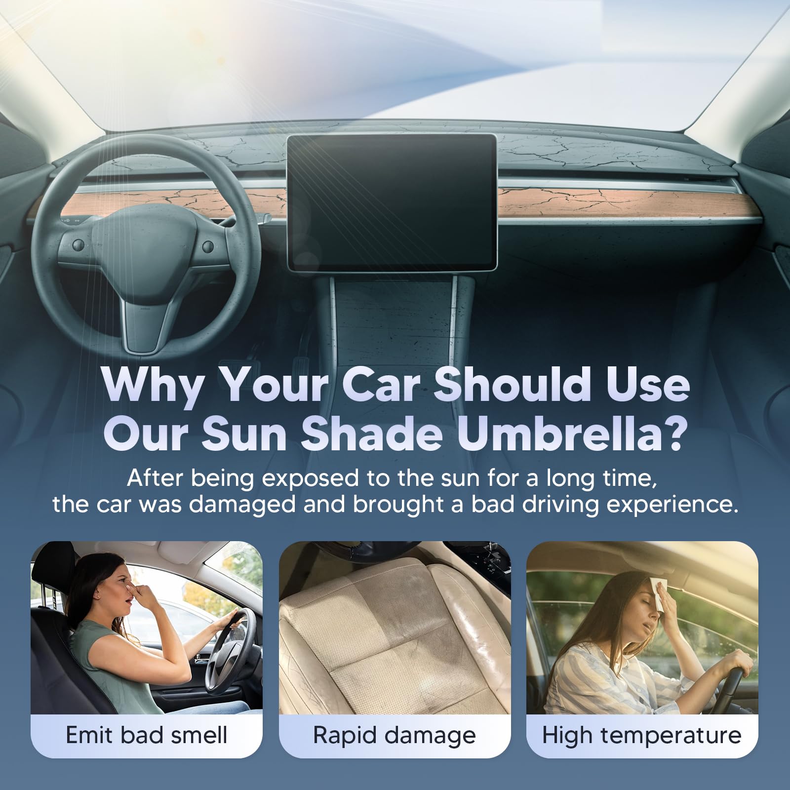 Autorder anti-puncture edge design protects windshield while in use
