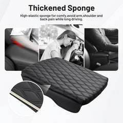 Autorder armrest cushion shields against scratches and spills while driving