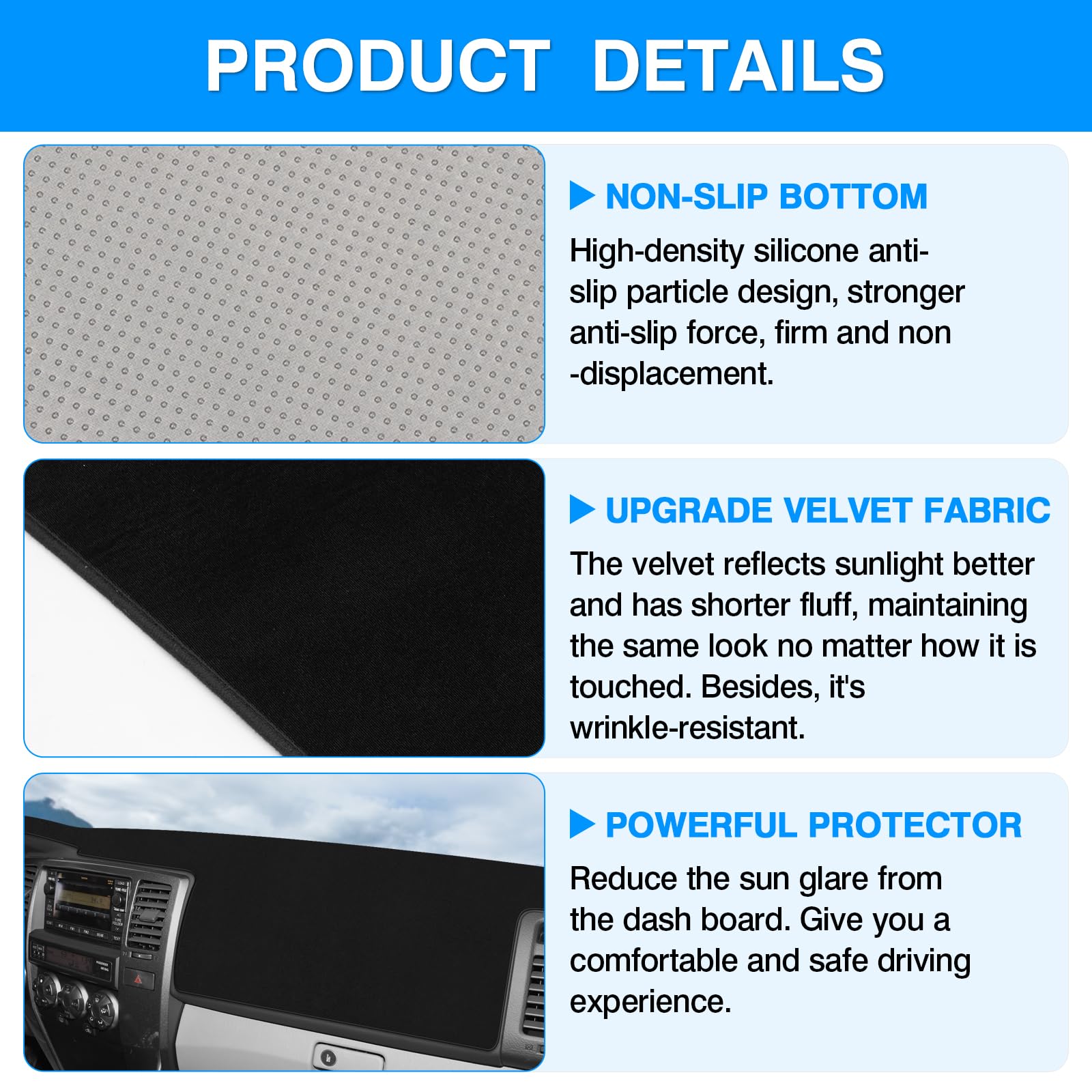 Autorder velvet texture adds premium feel to your 4Runner interior.