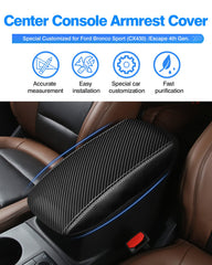 Autorder Bronco Sport armrest protector in vegan leather offers soft, breathable feel