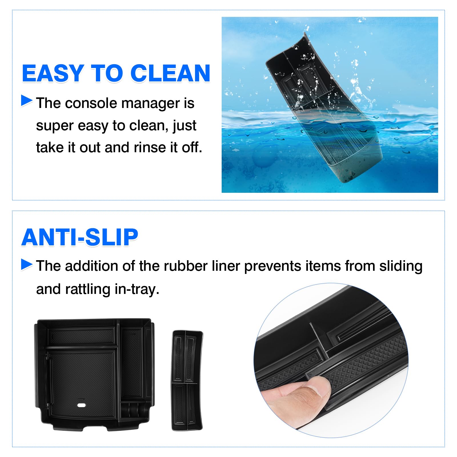 Autorder Carnival easy-clean tray allows quick wipe-down for a fresh look.