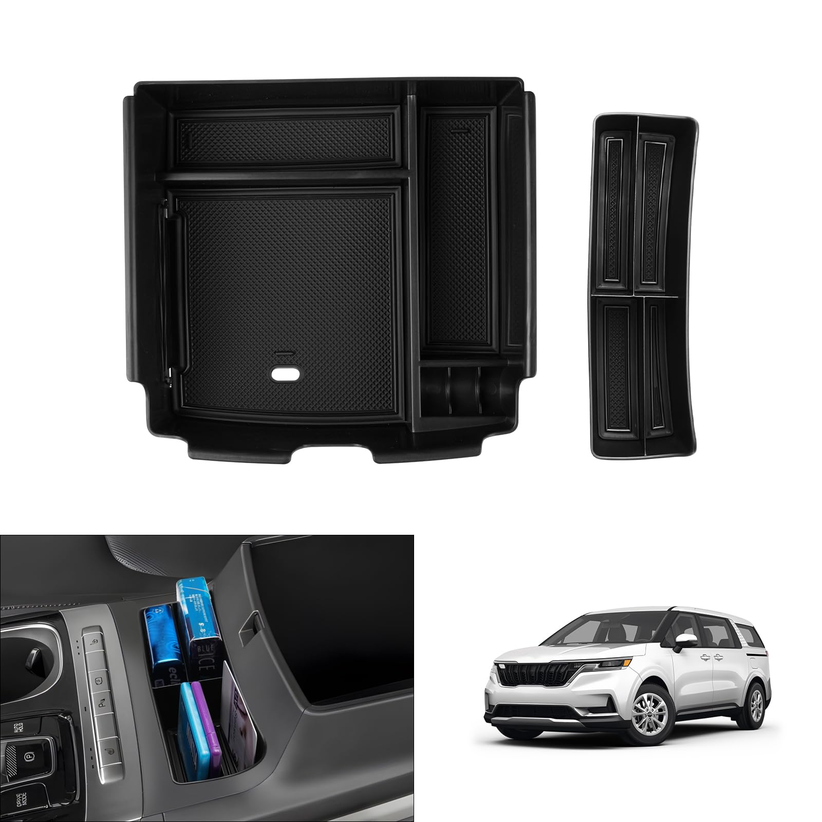 Autorder Carnival front tray keeps keys and phones organized in the center console.