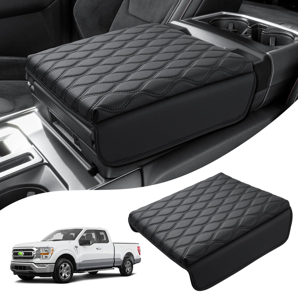 Autorder center console cover Napa leather close-up shows premium texture and protection