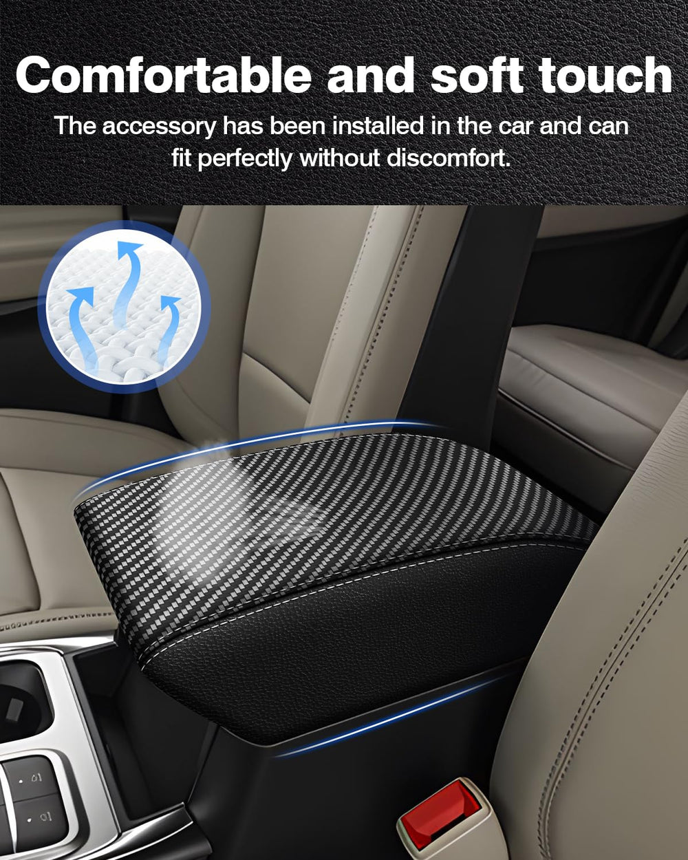 Autorder center console cover in car setting emphasizes a clean Explorer interior.