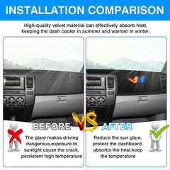 Autorder dash cover back with silicone dots reduces slipping during daily driving.