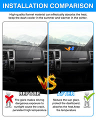 Autorder dash mat flannel-soft texture cushions heat while driving.