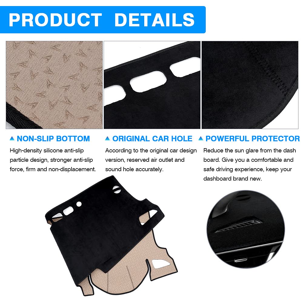 Autorder dash cover reduces sun exposure and UV glare for Corolla.