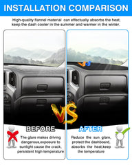 Autorder dashboard cover texture with premium flannel and heat-absorbing fabric.