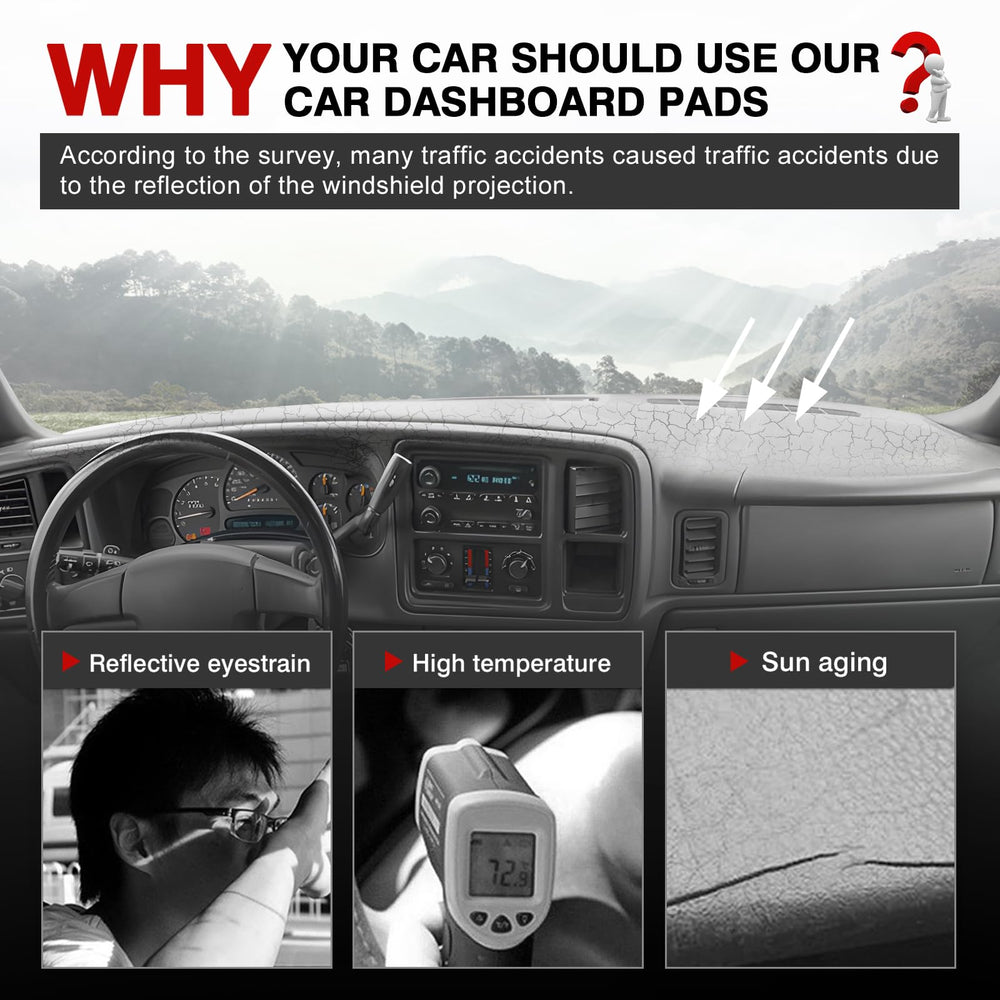 Autorder dashboard cover for GMC Sierra dash shields UV rays and fading