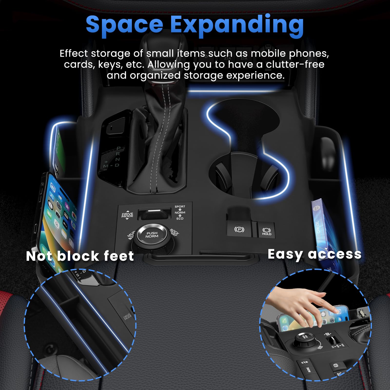 Autorder easy-install and washable organizer for quick refresh.