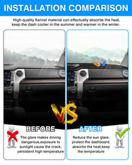 Autorder flannel dash cover close-up highlights soft fabric and heat absorption.