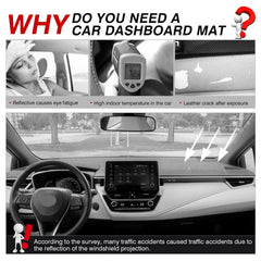 Autorder flannel dash mat for Corolla provides heat-absorbing comfort during hot summers.