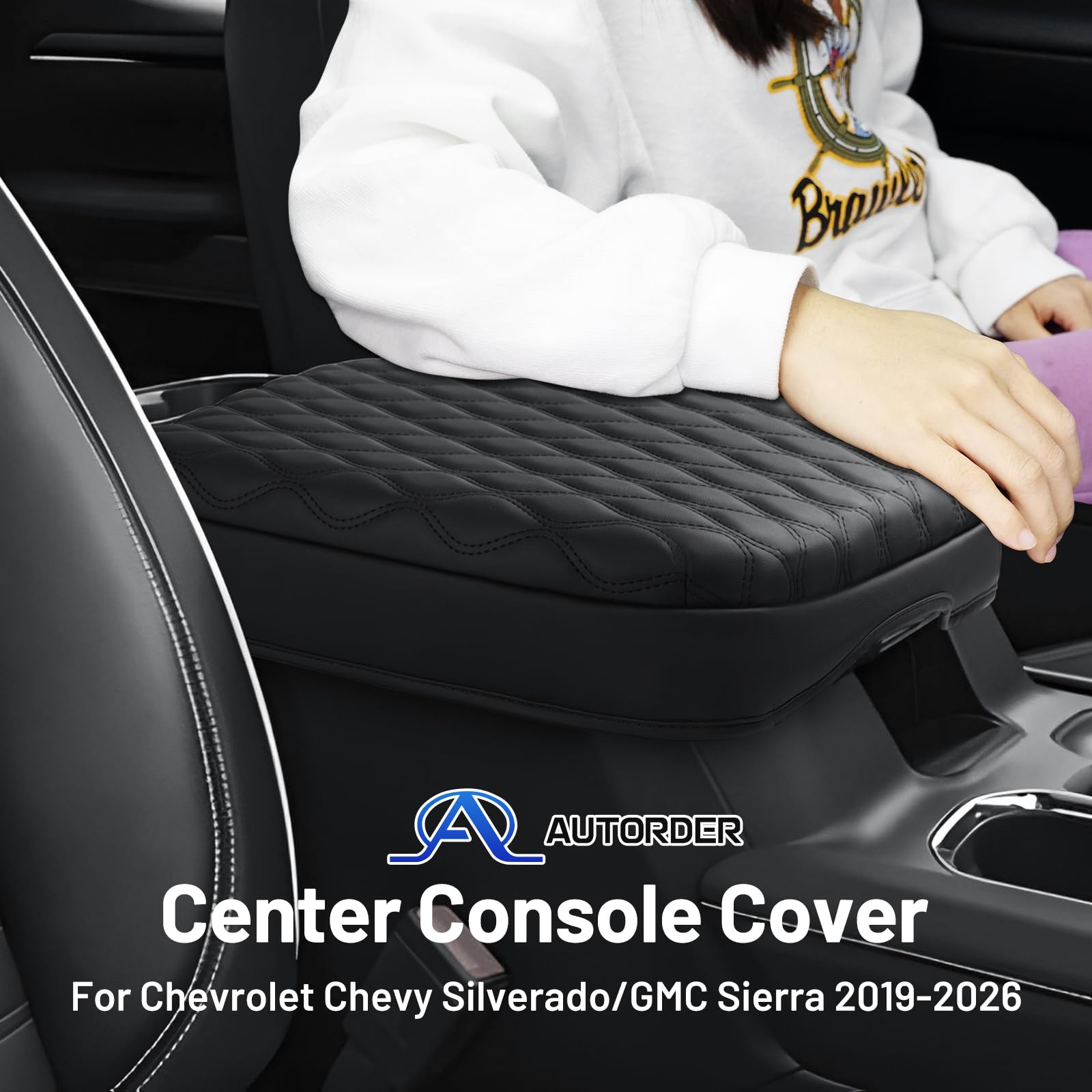 Autorder leather armrest pad adds plush feel and upgraded cabin aesthetics.