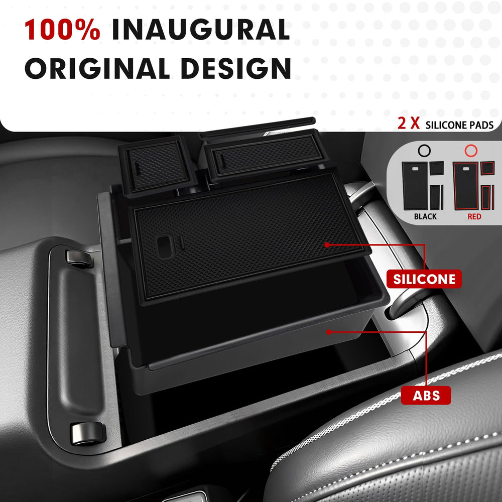 Autorder non-slip silicone mats black and red prevent sliding during drives