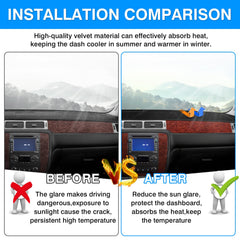 Autorder-nonslip-dots-back design keeps the dash mat in place during drives.