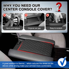 Autorder armrest protector anti-scratch leather shields the Sienna armrest from wear.