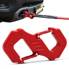 AUTORICH S-tow hook front view in red for rugged off-road recovery