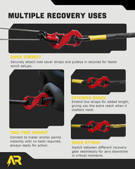 AUTORICH S-tow hook on winch strap connection highlighting fast attachment