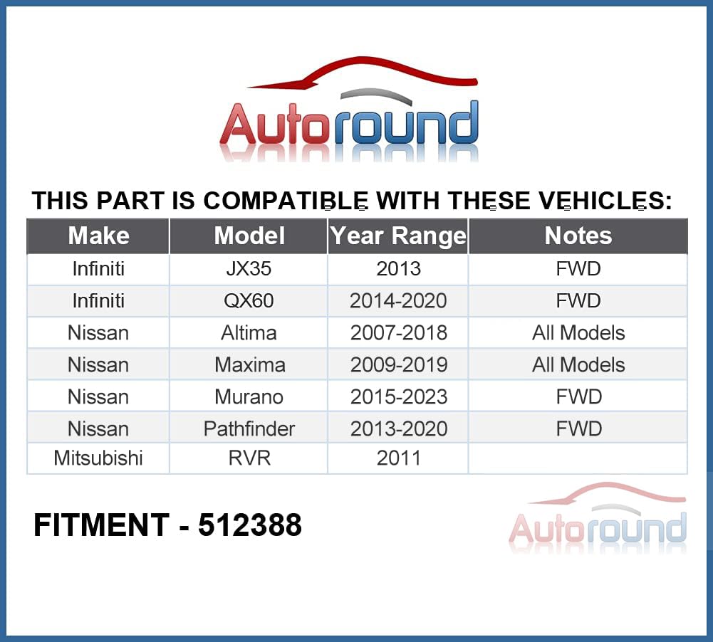 Autoround 512388 rear wheel bearing hub for Infiniti QX60 improves smooth rotation and long-lasting performance.