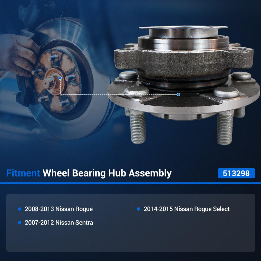 Autoround 513298 front hub during installation for quick mounting.