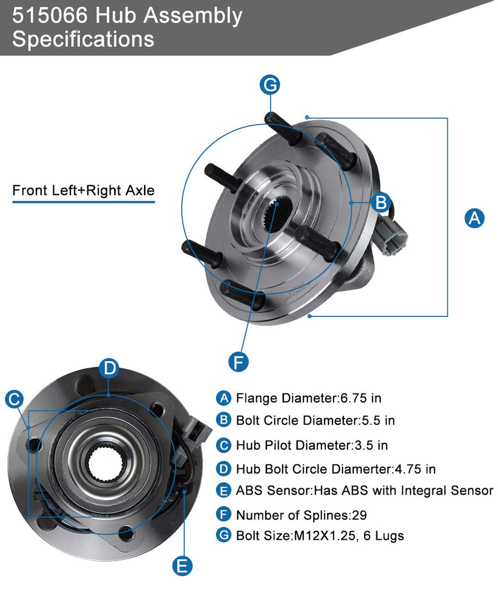 Autoround 515066 compatible with Nissan Armada Pathfinder Infiniti QX56