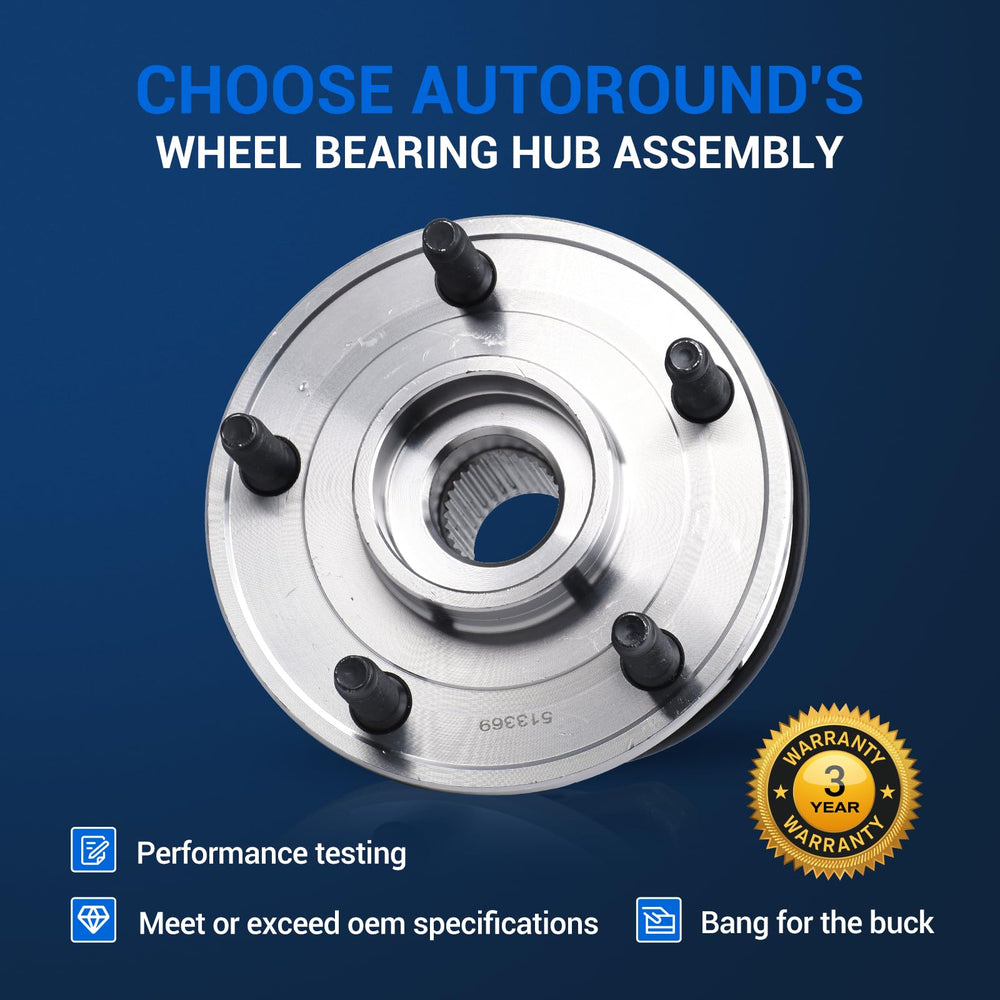 Autoround hub assembly with flange diameter 6.36 inches for precise alignment