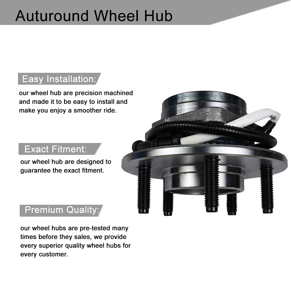 Autoround front hub assembly side view highlights precise alignment.