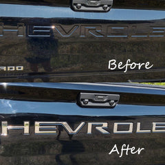 Auto Safety tailgate letters with strong adhesive backing ensure rainproof installation.