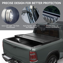 AUTOSAVER88 weather protection tonneau keeps rain and snow off cargo.