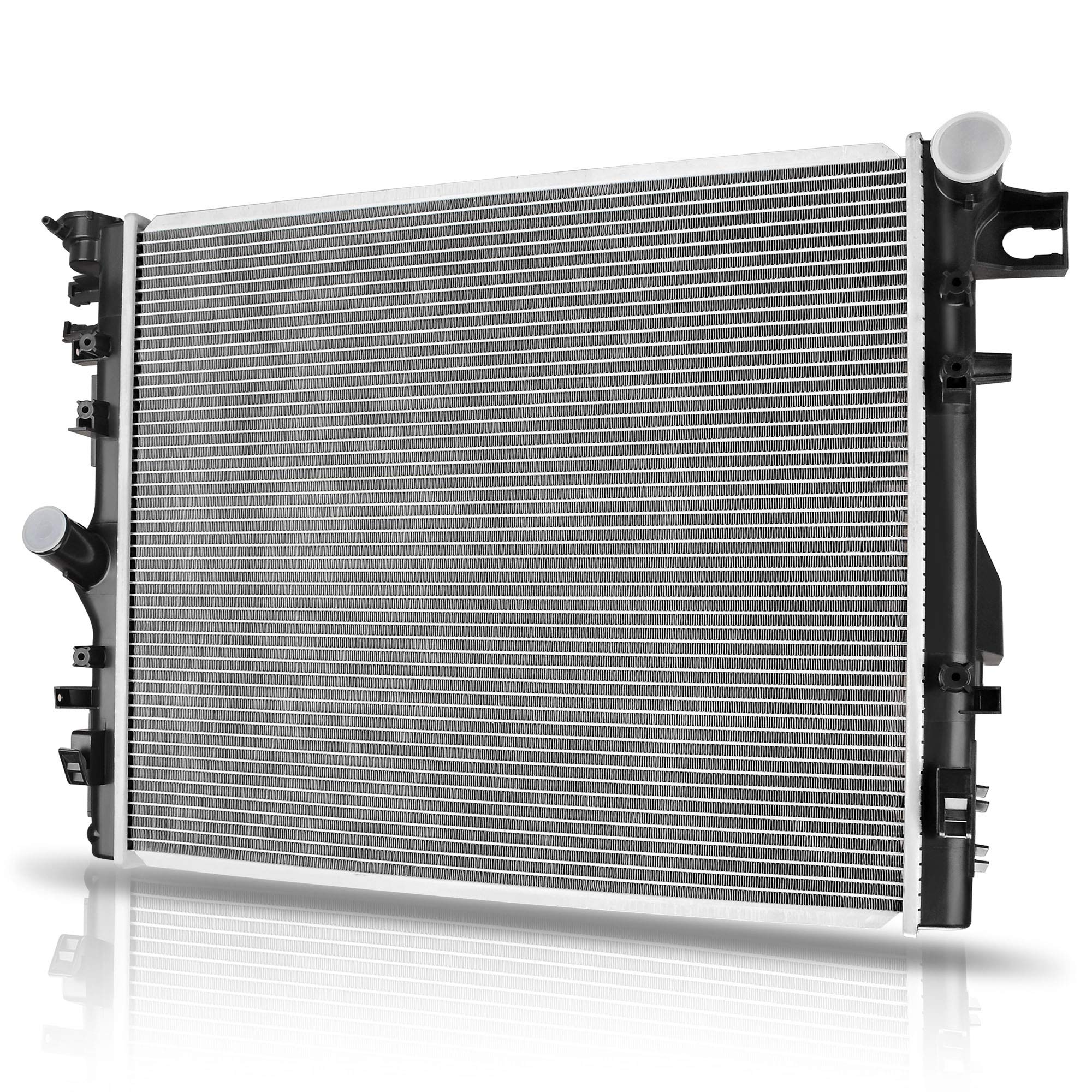 AUTOSAVER88 radiator front view for Jeep Wrangler showing rugged build for cooling