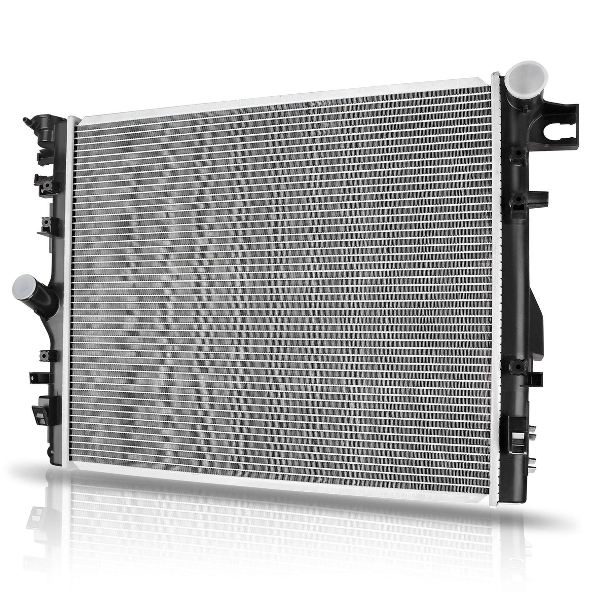AUTOSAVER88 radiator front view for Jeep Wrangler showing rugged build for cooling