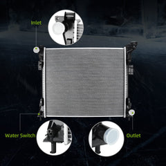 AUTOSAVER88 radiator for Routan – core detail emphasizes leak-proof construction.