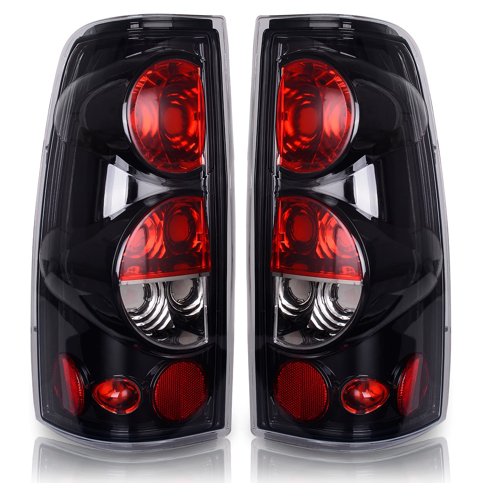 AUTOSAVER88 tail light assembly for Chevy Silverado 1999-2006 rear lens enhances visibility