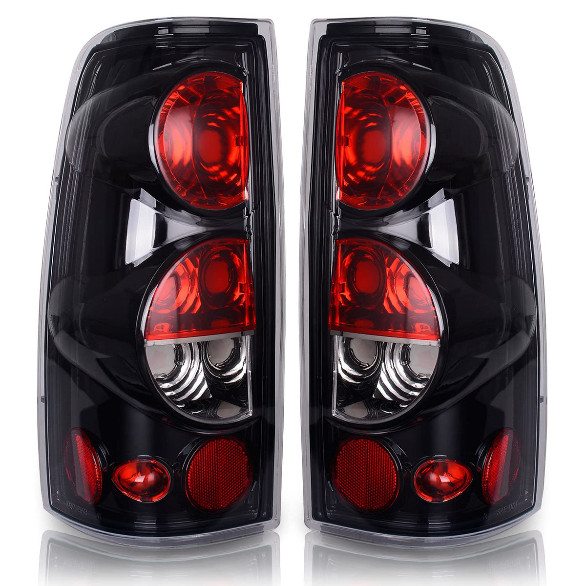 AUTOSAVER88 tail light assembly for Chevy Silverado 1999-2006 rear lens enhances visibility