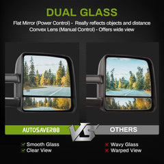Autosaver88 tow mirrors with turn signal boost lane-change visibility.