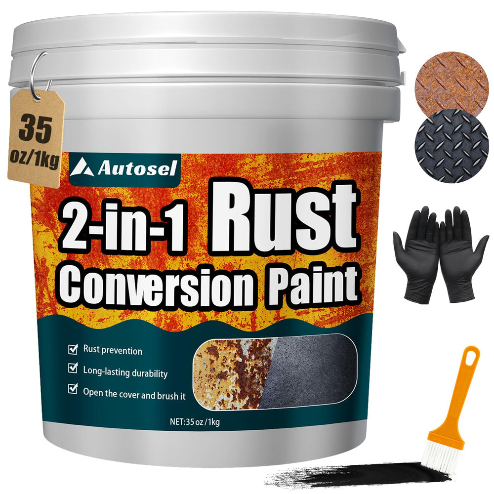 Autosel 2-in-1 rust converter bottle for easy rust treatment.