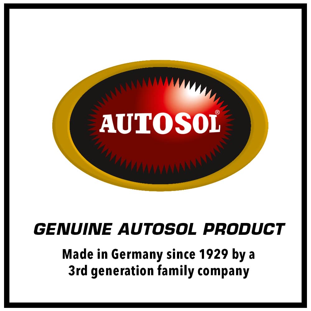 Using a soft cloth to apply Autosol Utosol 0400 restores metal luster.