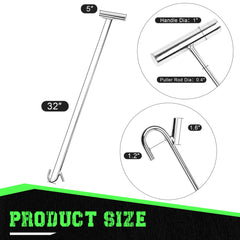 Close-up of AUTOSwpozo puller chrome finish highlighting durability for heavy use.