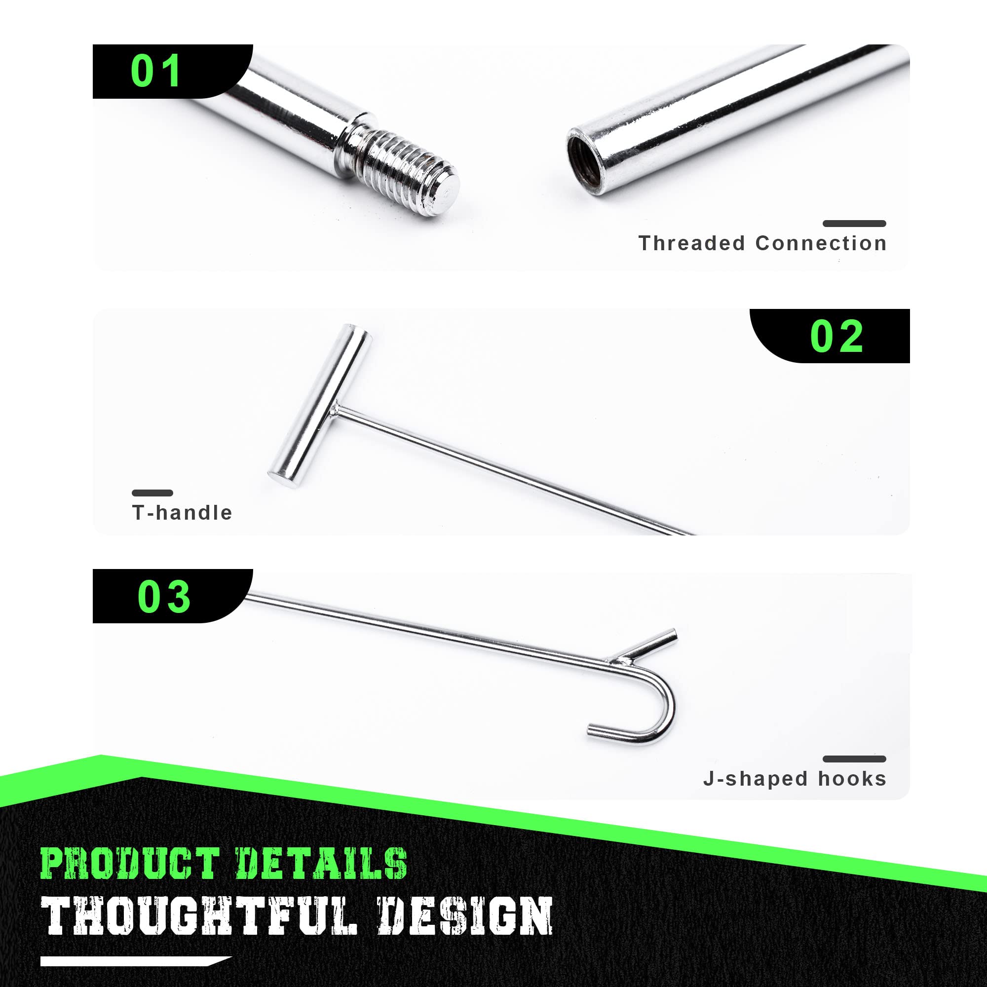 Two-part design of AUTOSwpozo puller shown for easy storage in a toolbox.