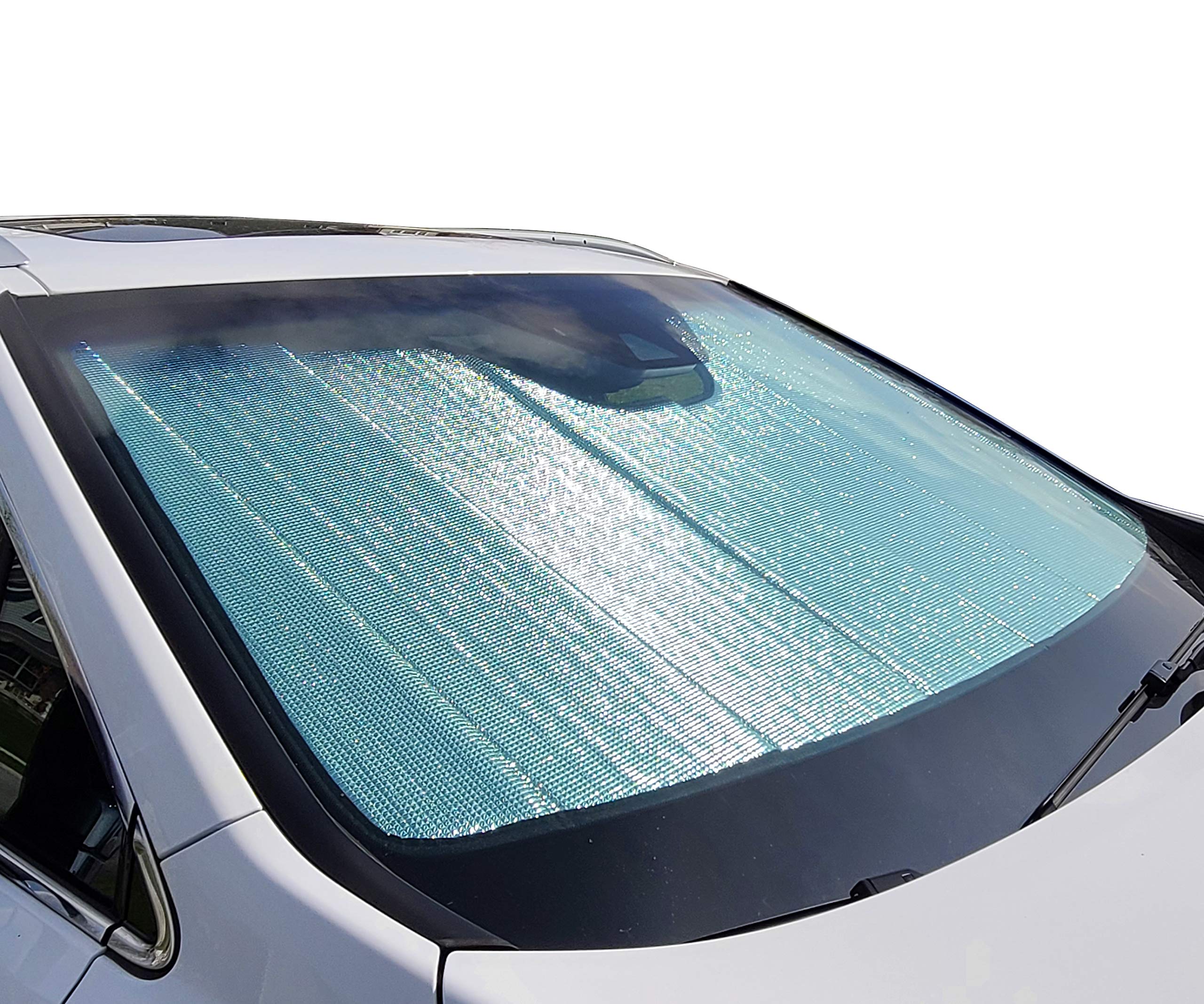 Autotech Park foldable shade with compact storage bag for easy transport.