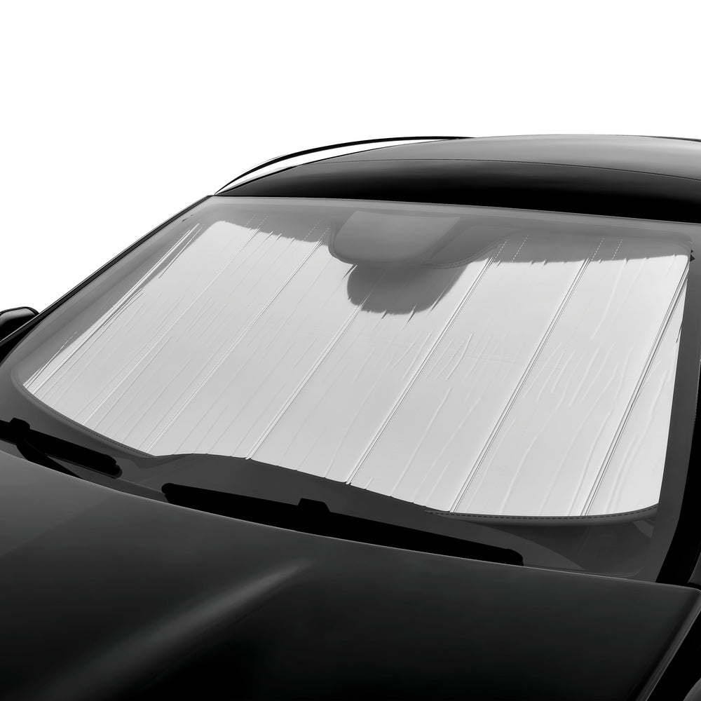 Autotech Park sunshade helps keep seats cool during hot commutes.