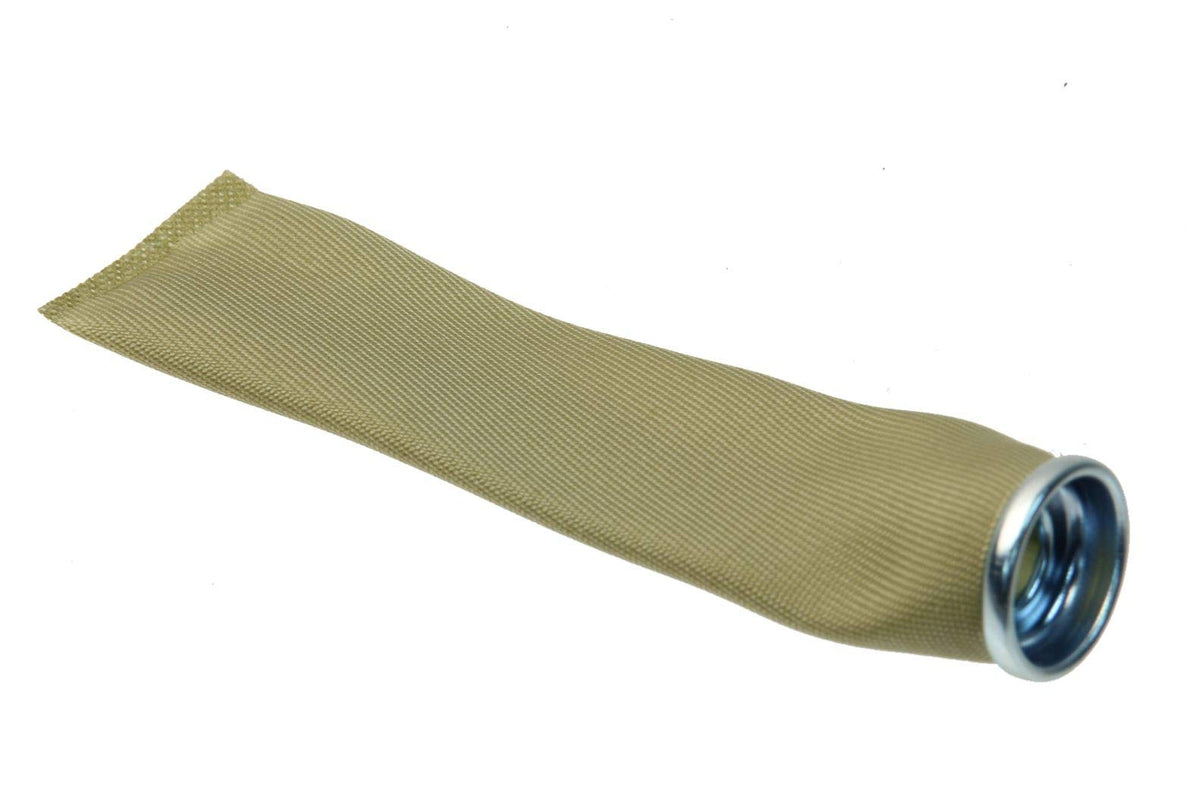 Autotecnica fuel tank filter sock for 3/8-in sending units filtering debris.