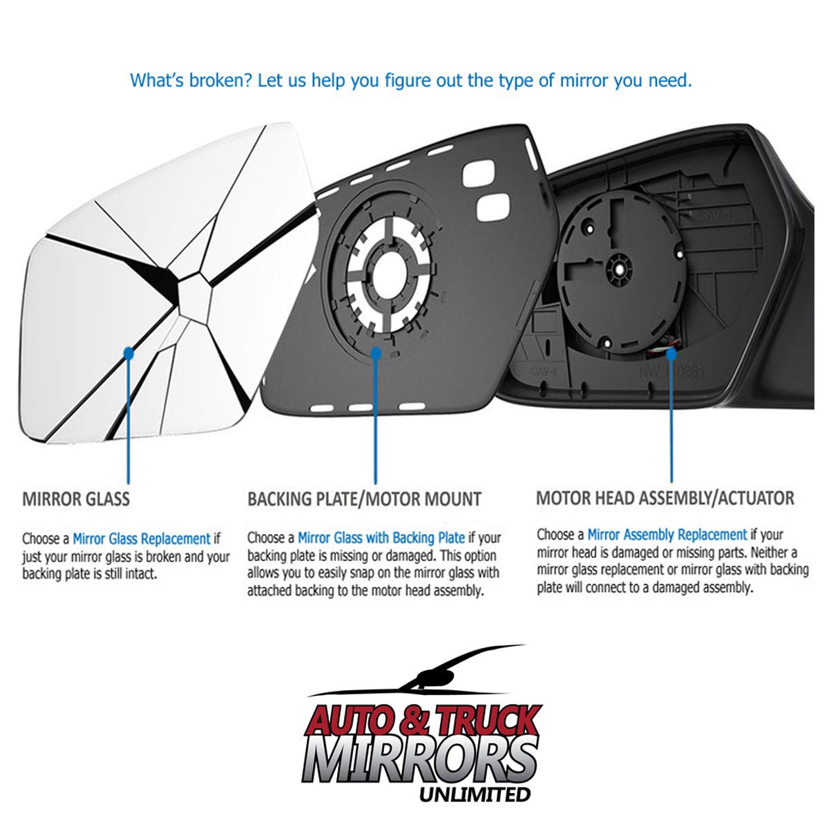 AutoTruckMirrorsUnlimited high-quality glass offers improved clarity at a budget-friendly price.