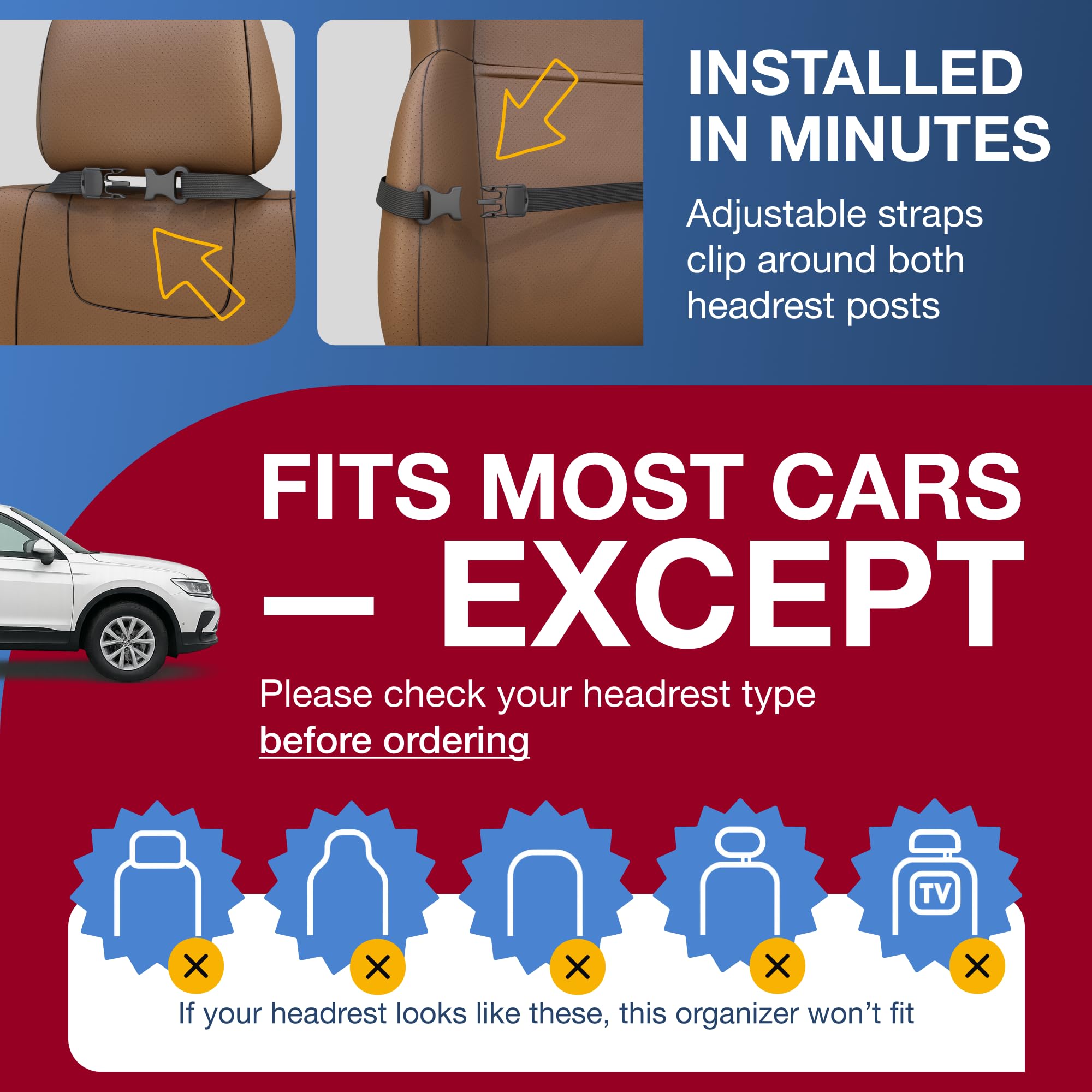 AutoUS kick mats protect seats from dirt during trips