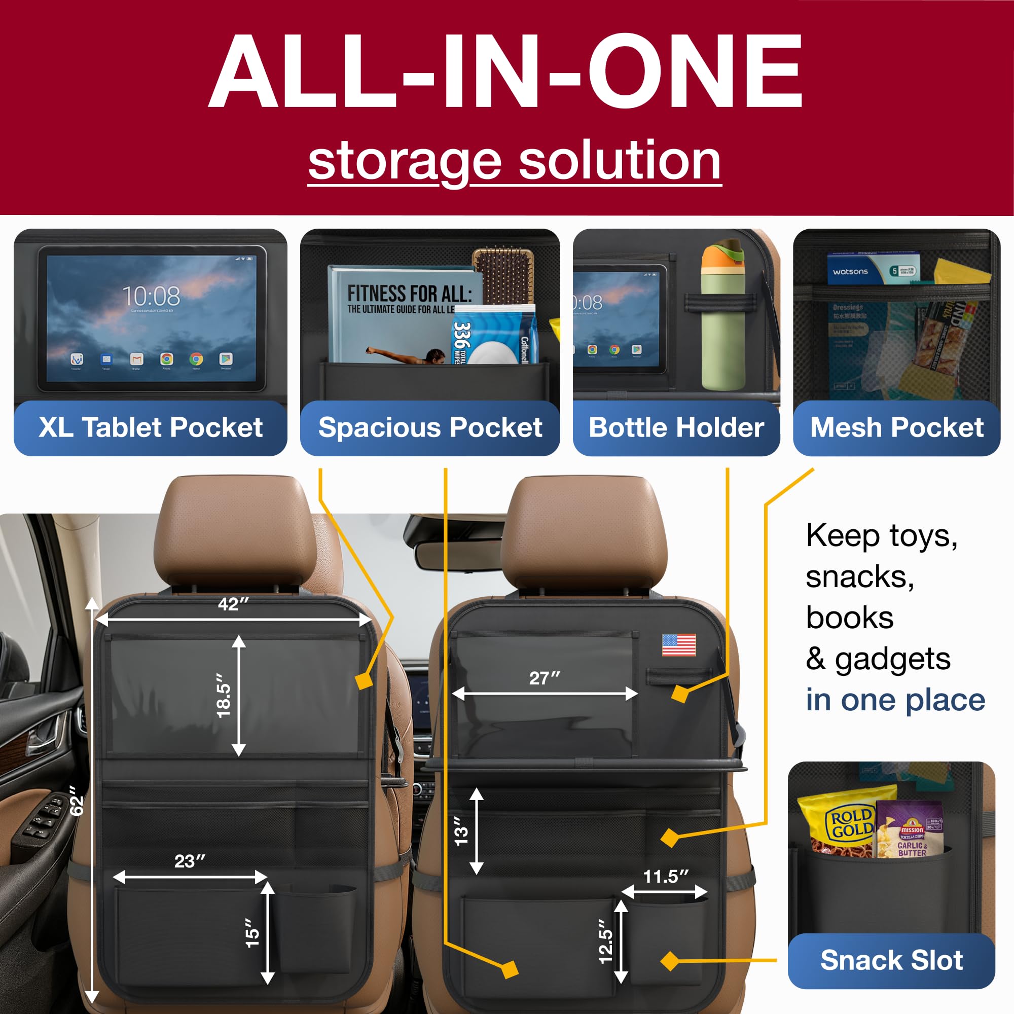 AutoUS Oxford 600D fabric offers durable protection for your car interior