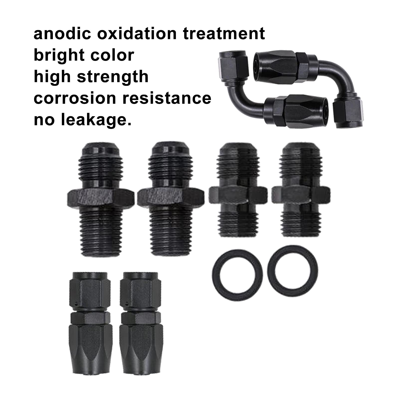 Autoutfit AN6 aluminum adapters for corrosion-resistant fittings