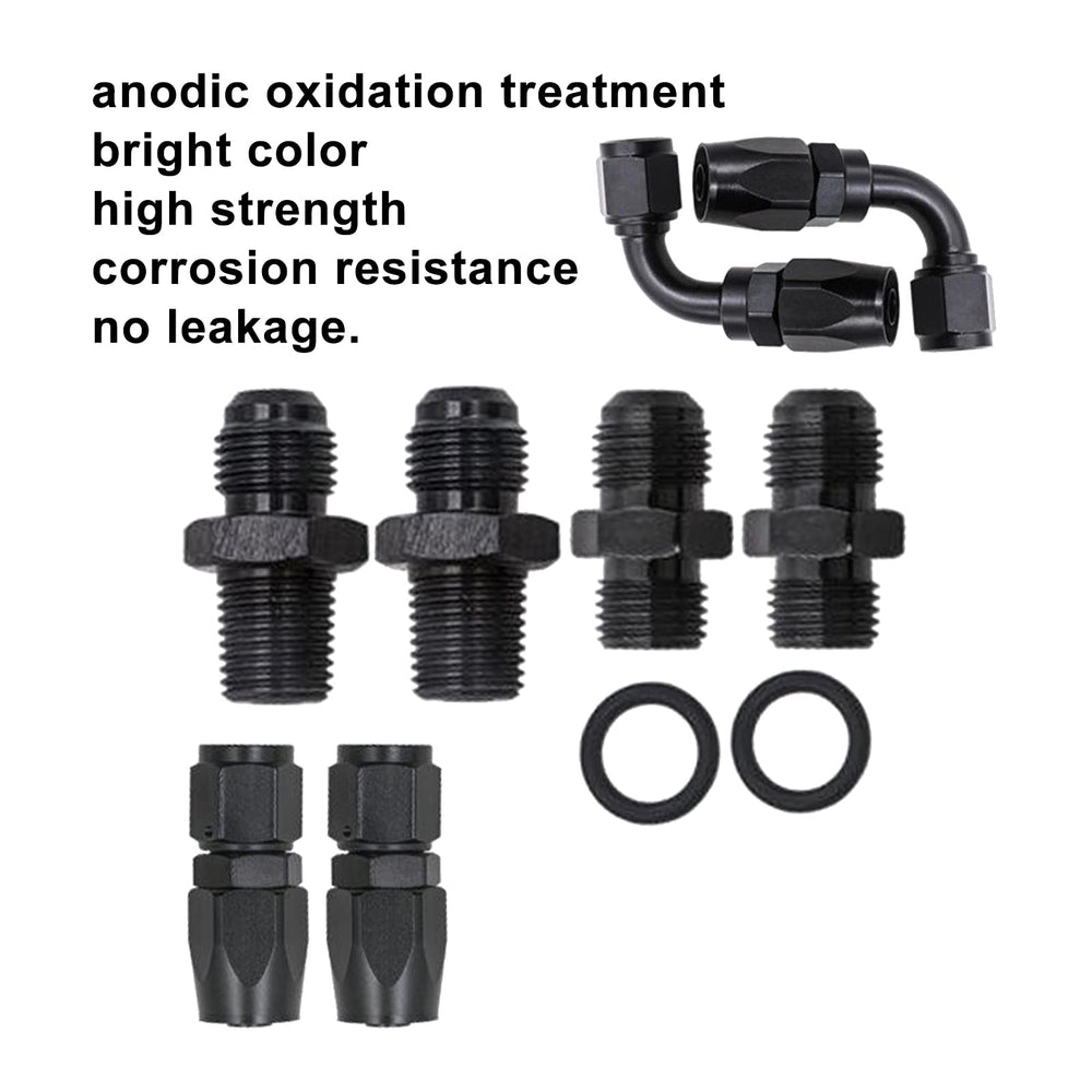 Autoutfit AN6 aluminum adapters for corrosion-resistant fittings